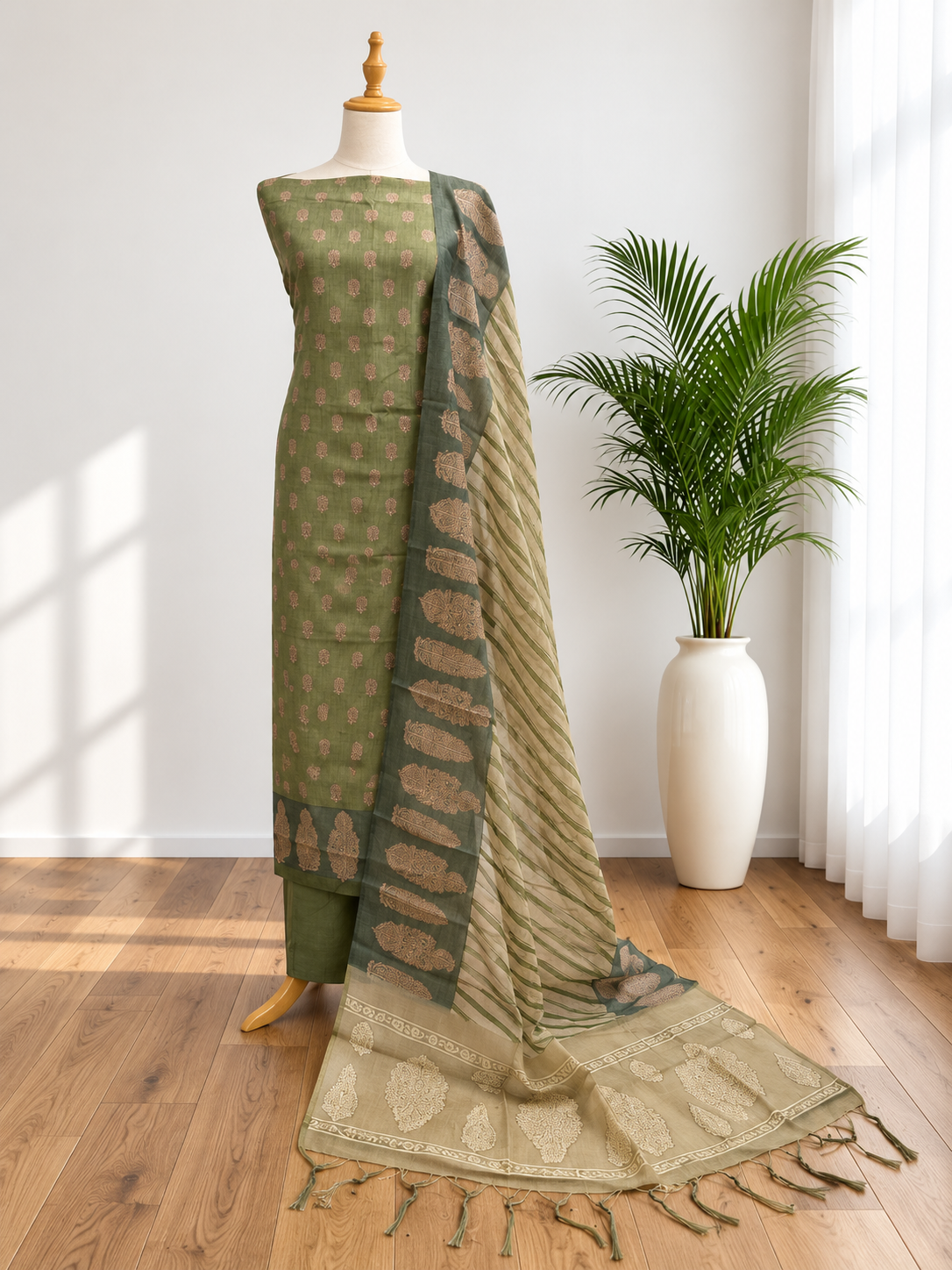 Unstitched Churidar set