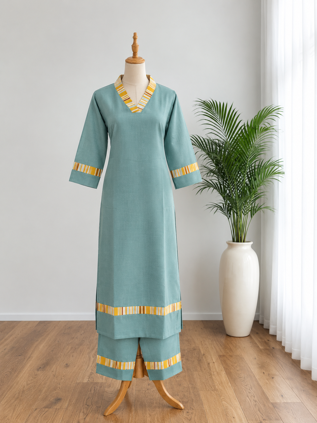 Pure Handloom Cotton Co-ord Set