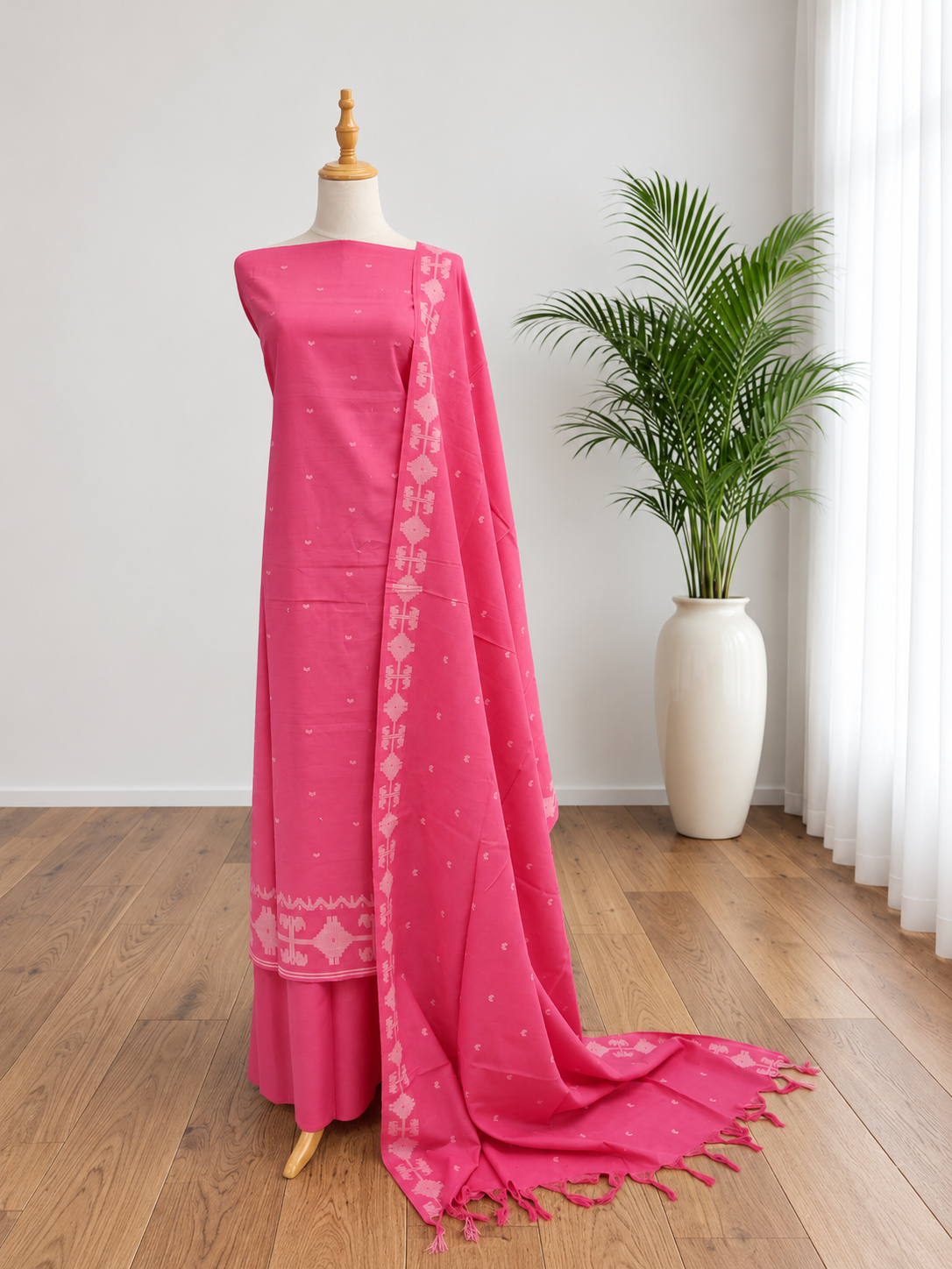 Cotton jamdhani suits