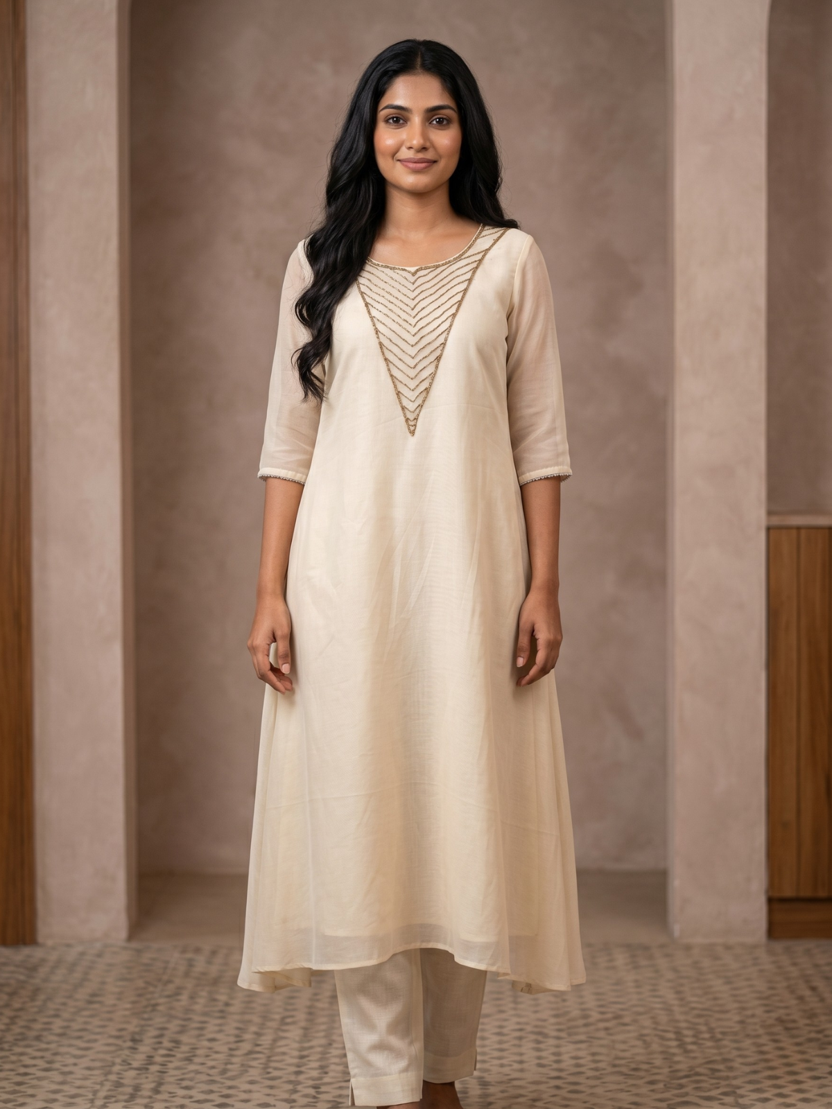 Georgette A-Line kurta