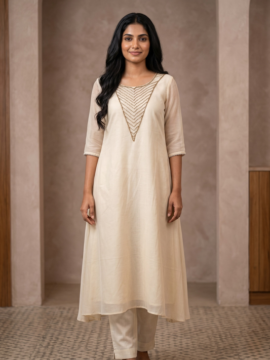 Georgette A-Line kurta