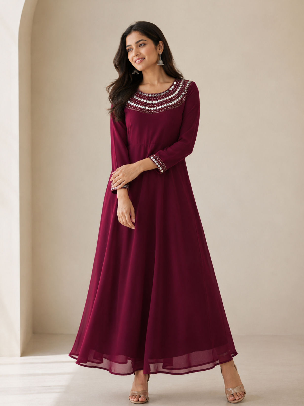 Georgette A-Line kurta