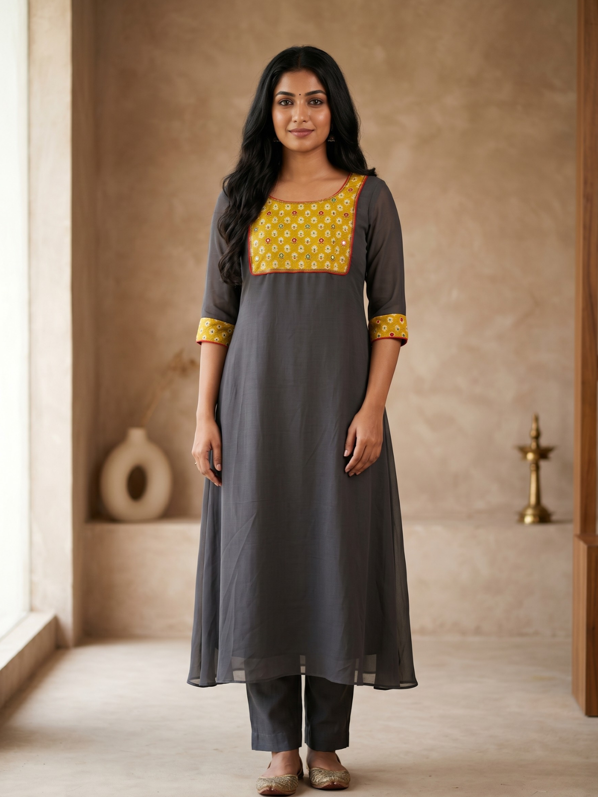 Georgette A-Line kurta