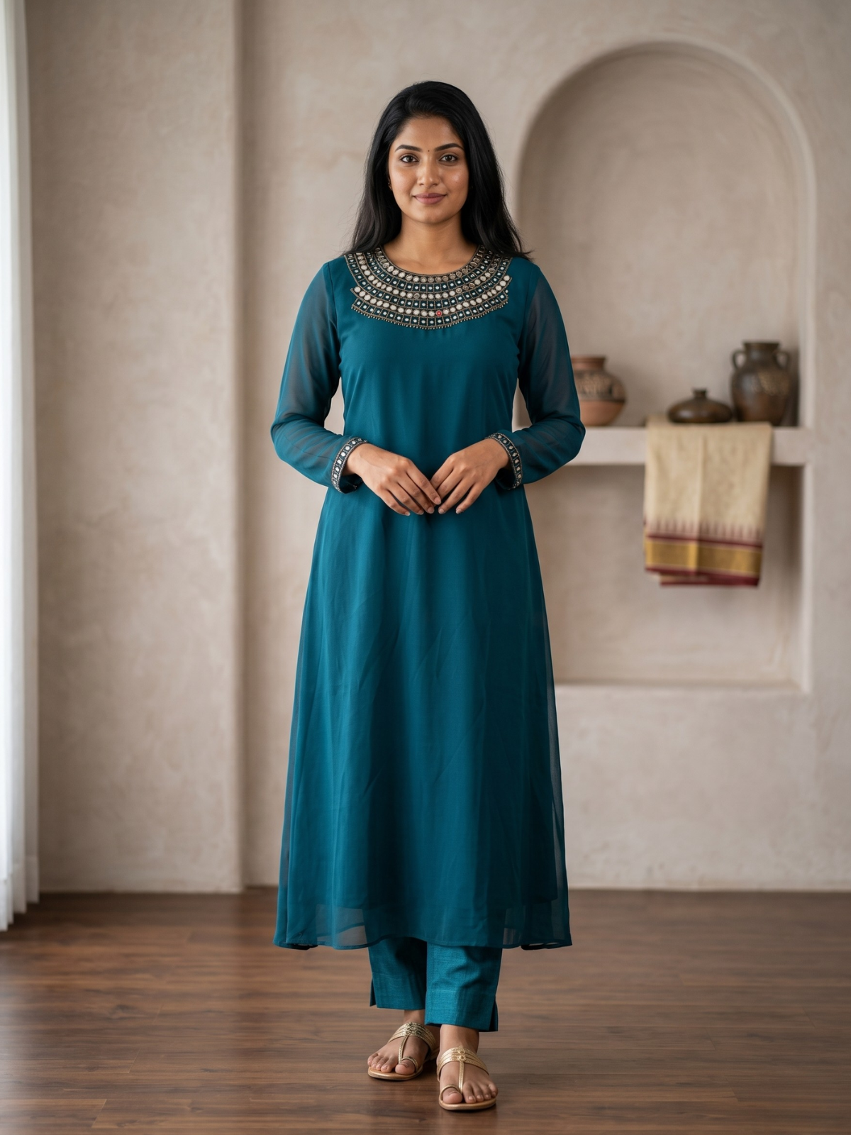Georgette A-Line kurta