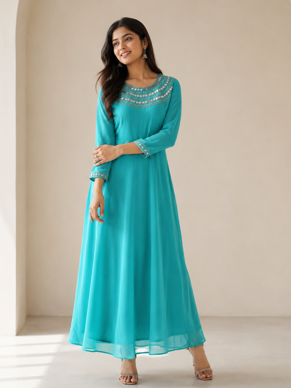 Georgette A-Line kurta