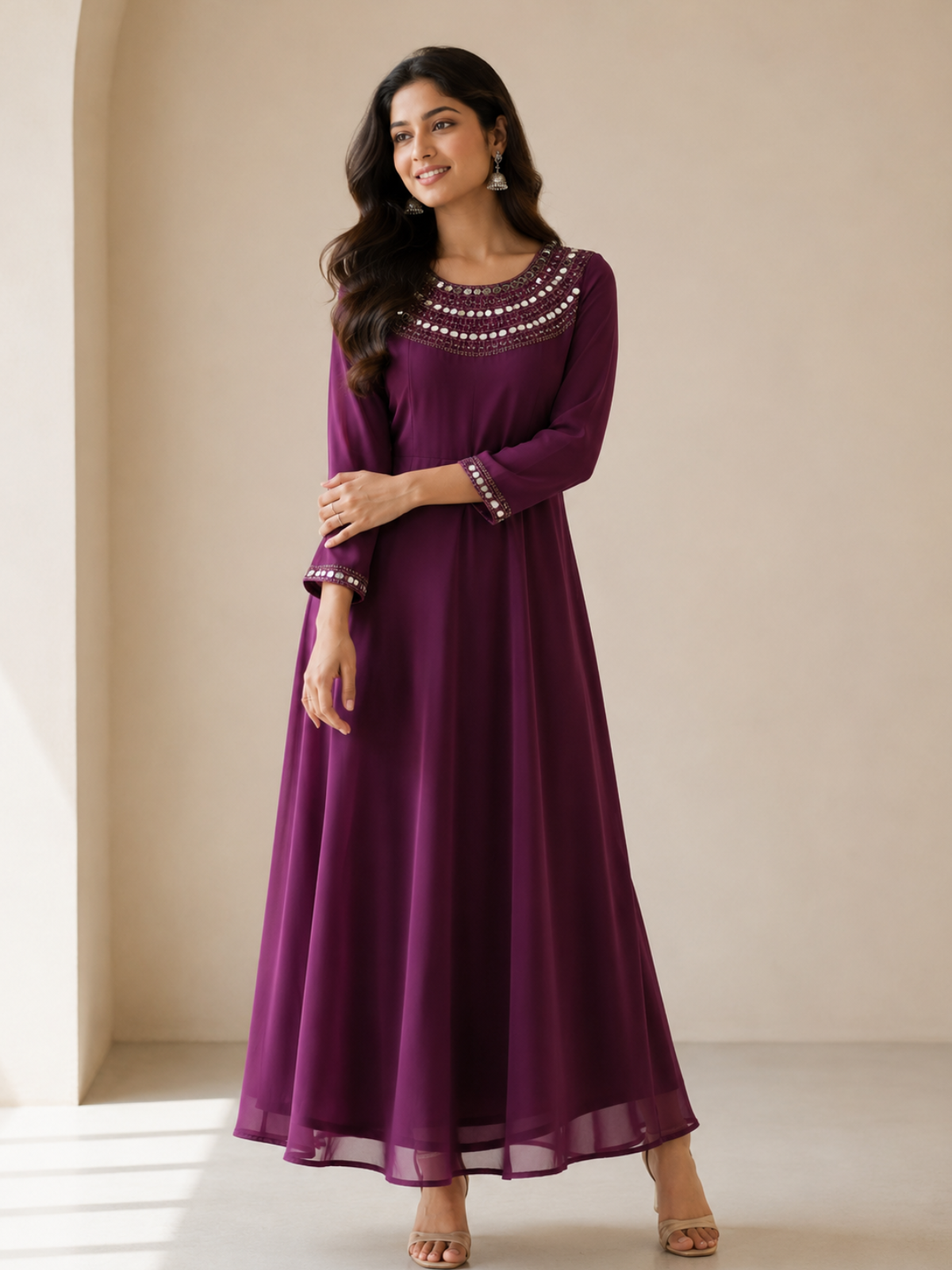 Georgette A-Line kurta