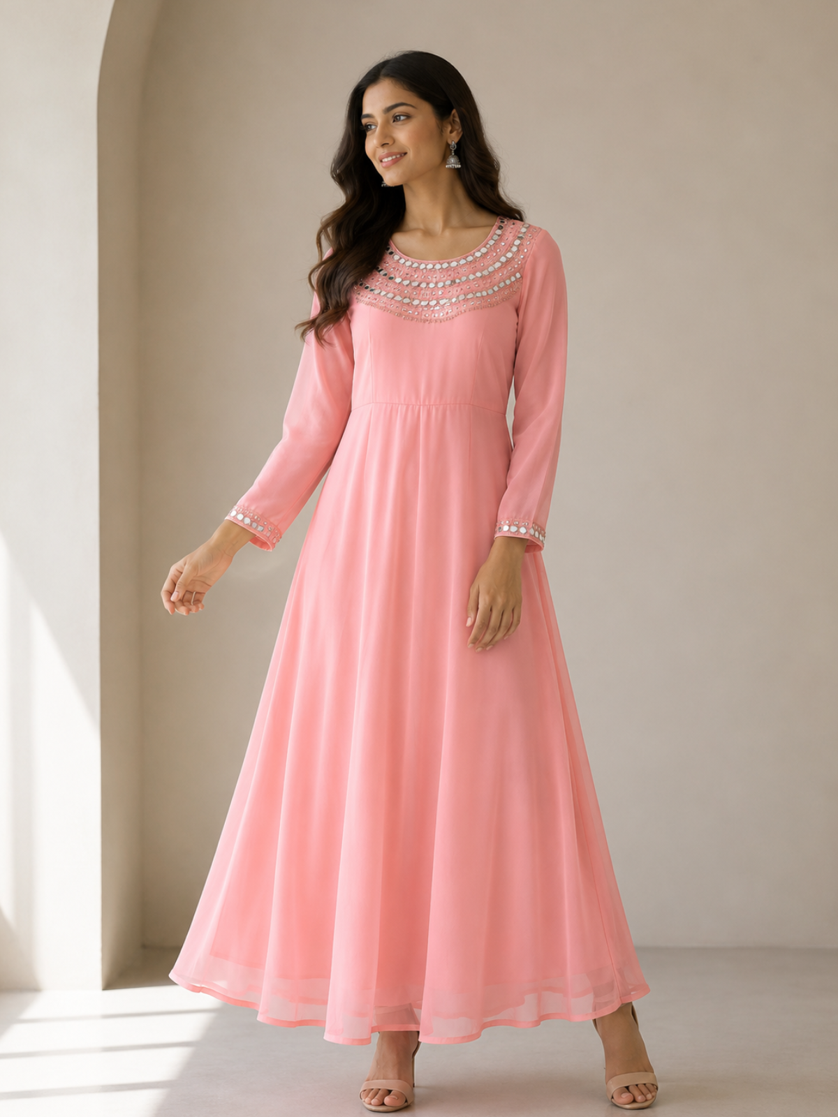 Georgette A-Line kurta