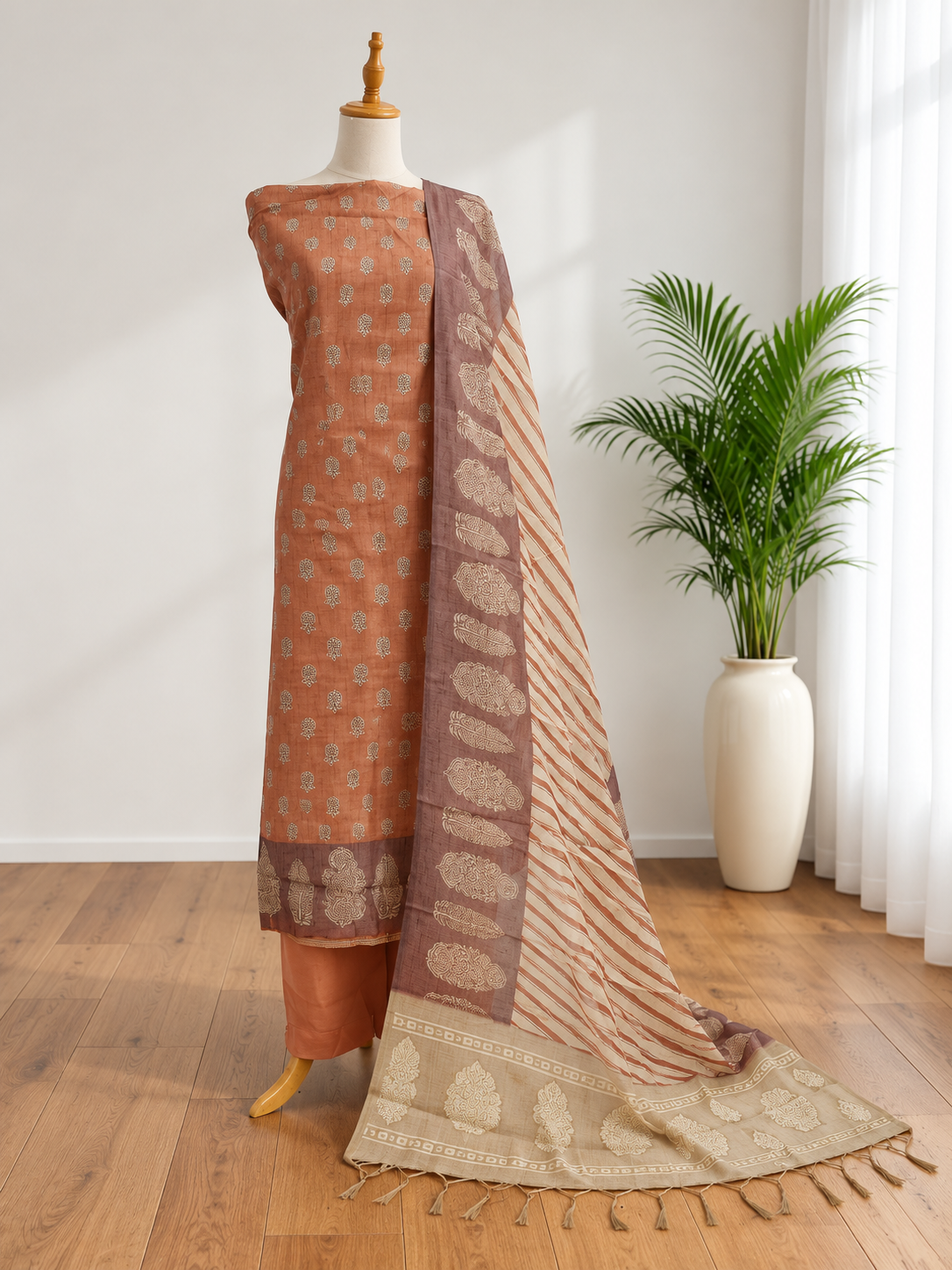 Unstitched Churidar set