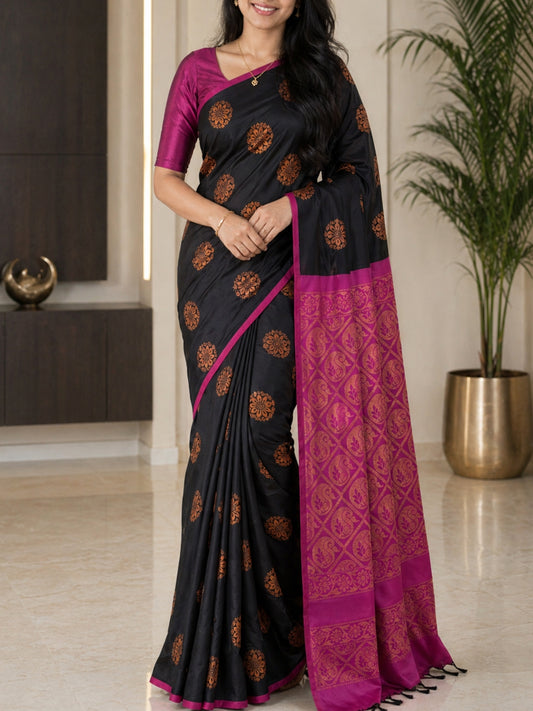 Semi Silk Brocade Butta
