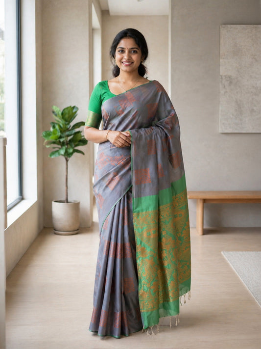 Semi Silk Brocade Butta