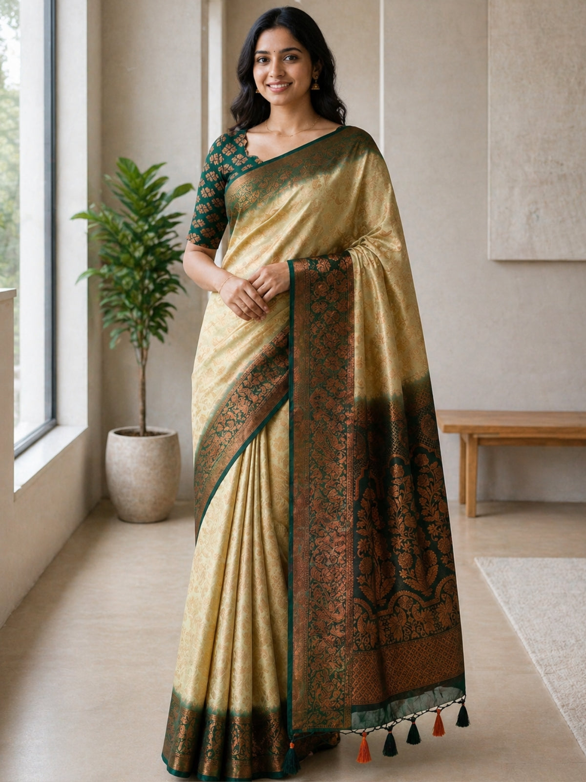 Semi Silk Full Brocade Saree
