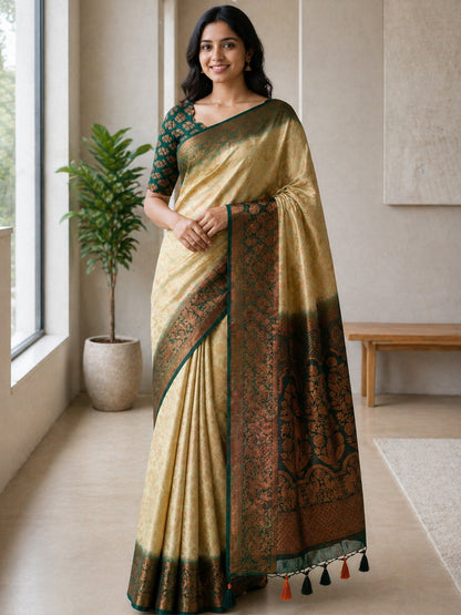 Semi Silk Full Brocade Saree