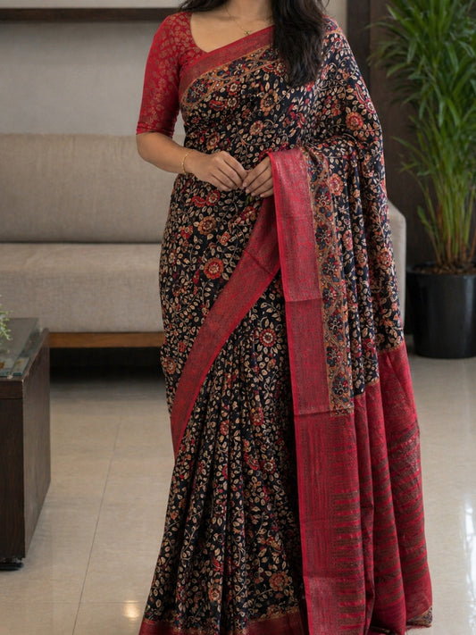 Chanderi with Banarazi Brocade Borders Saree