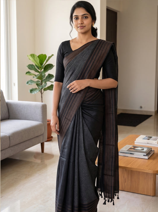 Pure Desi Tussar Silk Saree