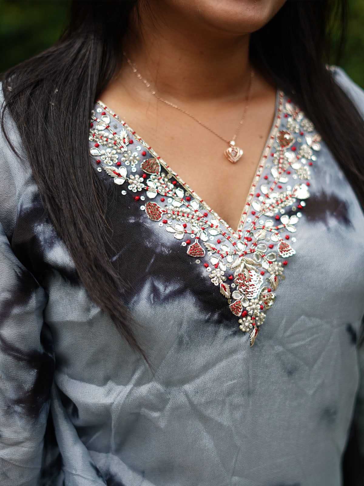 Shibori Kaftan Dress