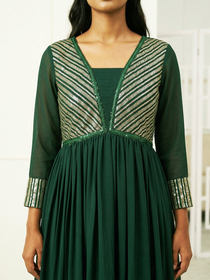 A-Line Pleted Dress