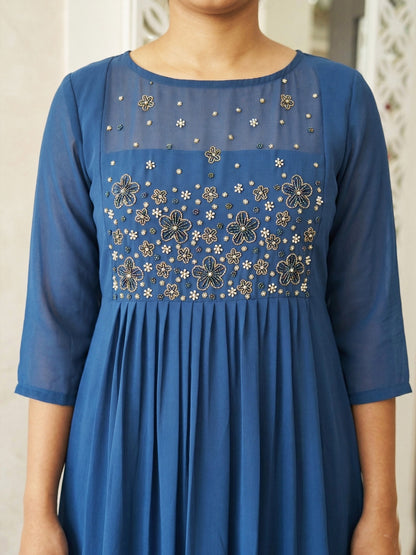 Pleated Handwork Dress