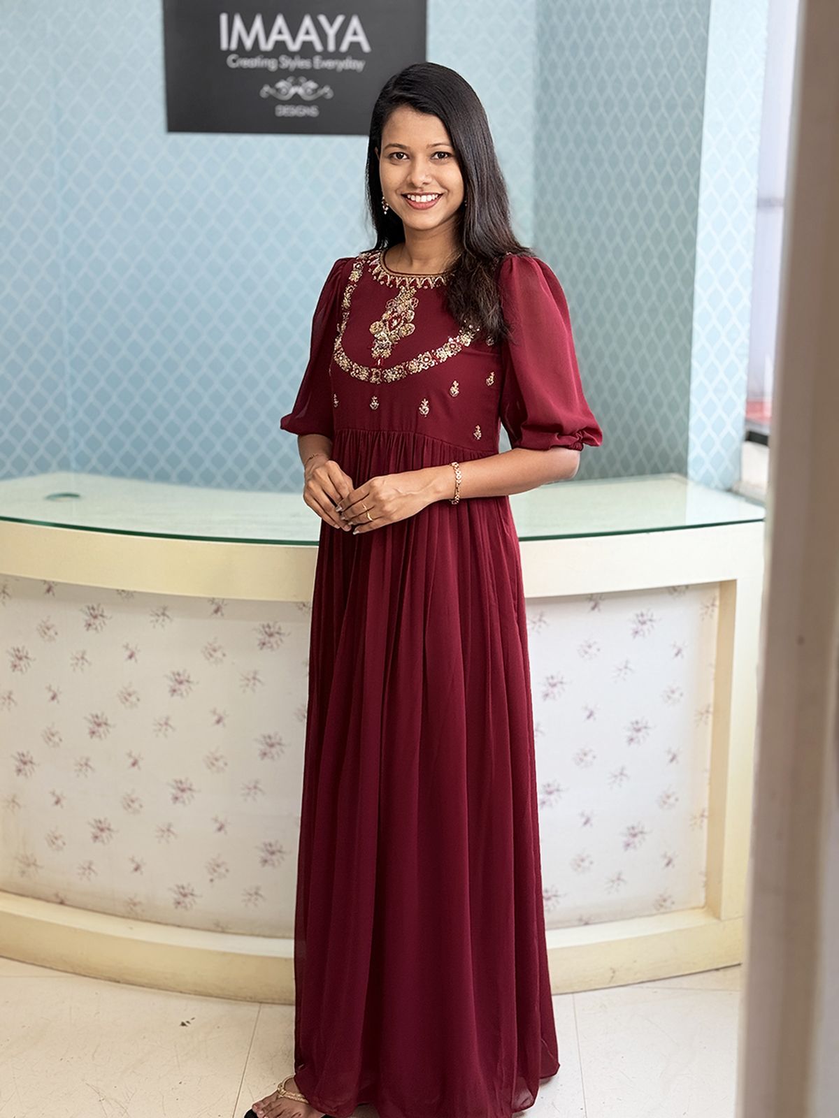 Premium Handcrafted Georgette Gown