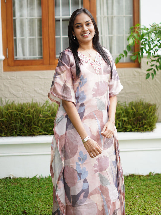 Shibori Kaftan Dress