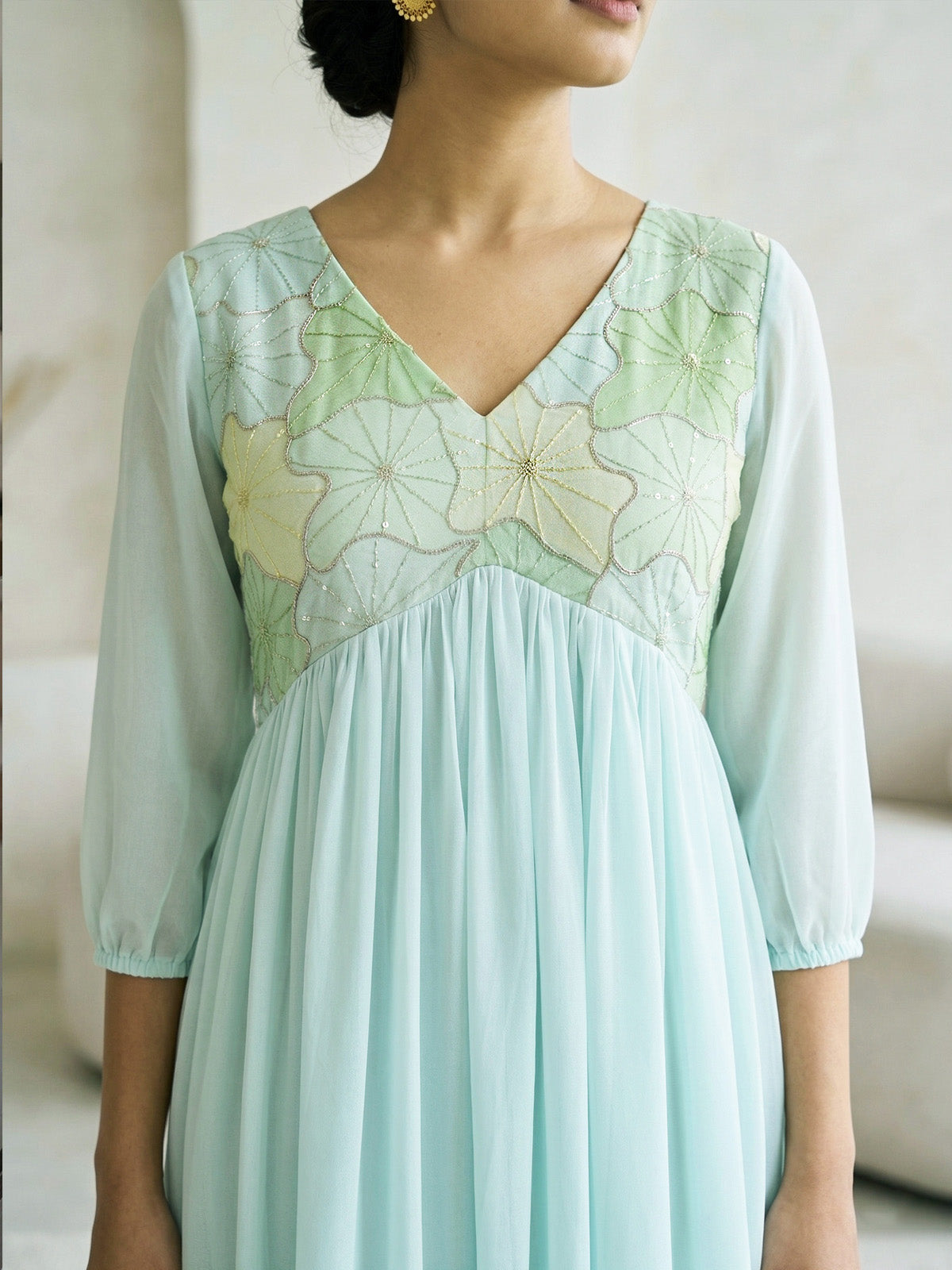 Aliya cut Pleated Dress