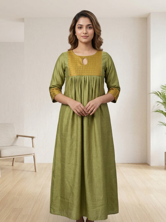 A-Line Gathered Dress