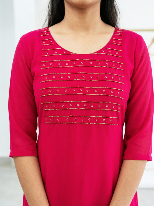 A-Line Handworked Dress