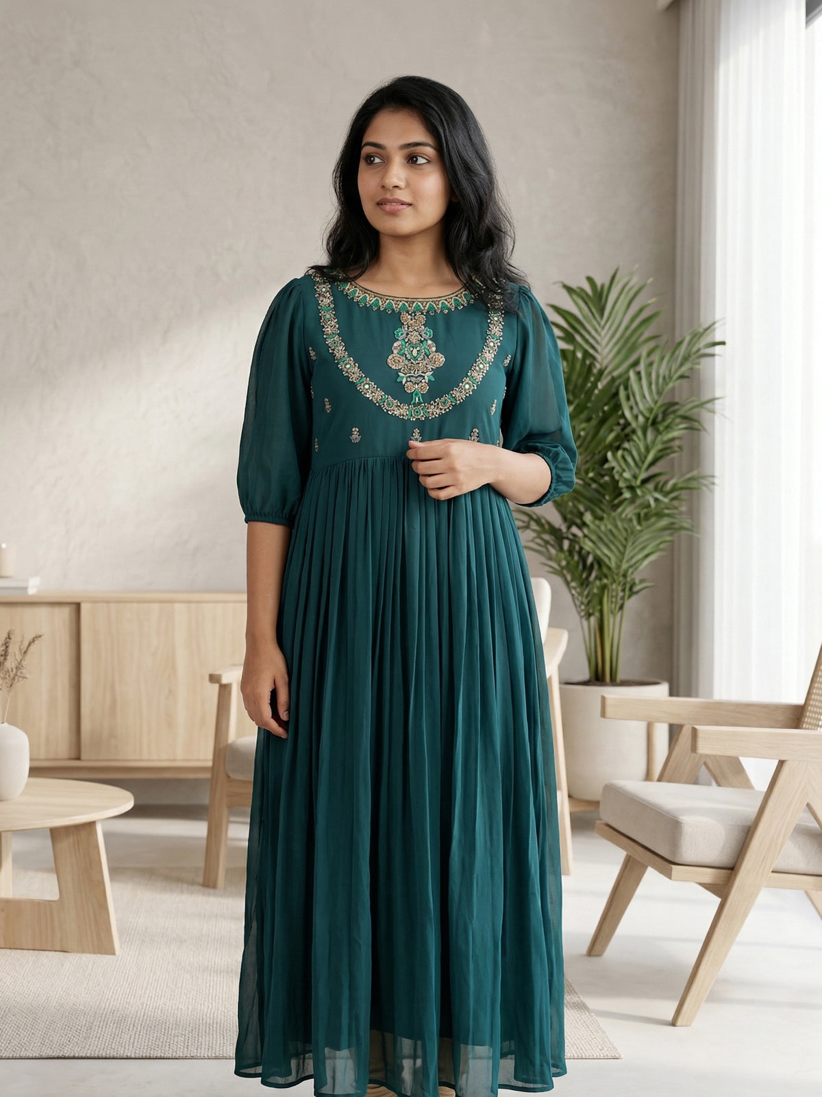 Premium Handcrafted Georgette Gown