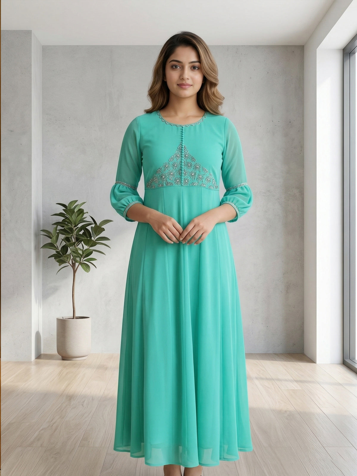 Embroidered Anarkali  Gown