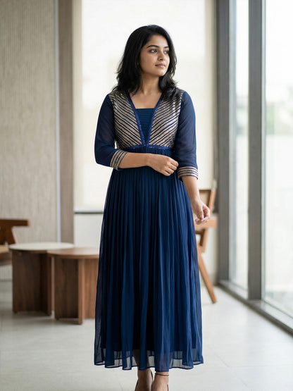 A-Line Pleted Dress