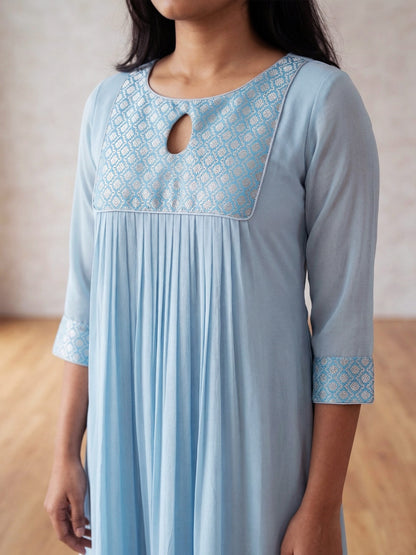 Pleated A-Line Dress