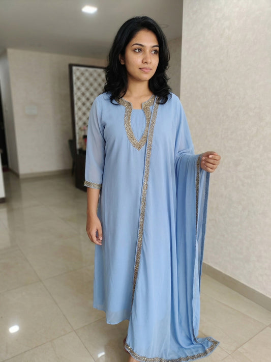 Handwork Slitted Top & Bottom