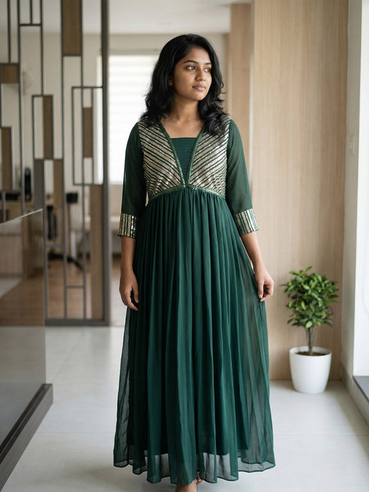 A-Line Pleted Dress