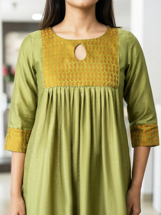 A-Line Gathered Dress