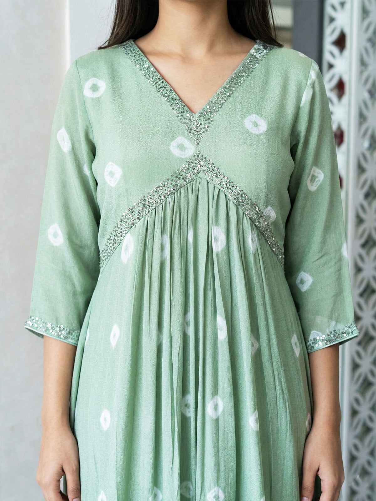 Aliya cut Handwork Dress