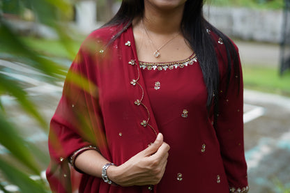 Crimson Grace Embellished Kurta Set